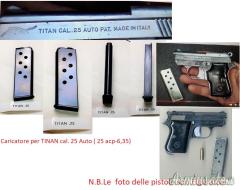 per Pistola TITAN cal. 25 AUTO ( 25 acp -6,35 )