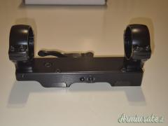 attacco Contessa a sgancio rapido anelli da 34 mm H 5mm per picatinny modello SIMPLE BLACK PICATINNY