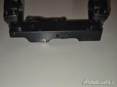 attacco Contessa a sgancio rapido anelli da 34 mm H 5mm per picatinny modello SIMPLE BLACK PICATINNY