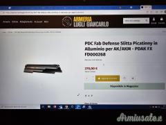 PDC Fab Defense Slitta Picatinny in alluminio per AK AKM