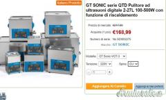 GT SONIC Lavatrice ultrasuoni 3L