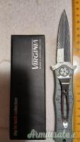 Coltello Virginia  pieghevole con lama damascata