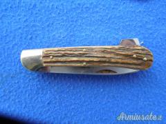 Coltello multiuso da caccia Indiana Maniago manico in corno