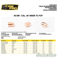 Palle CAMPRO 180 Grs per 40 SW e 10 mm AUTO