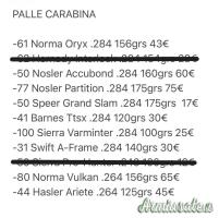 vendo palle varie cal .284 .264