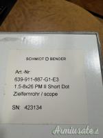 Ottica Schmidt & Bender PM II 1,5–8x26 Short Dot + Attacco Spuhr originale
