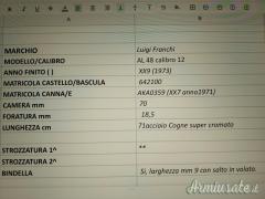 Vendo 3 fucili calibro 12 e 20; Franchi AL 48 12 e 20; Baikal Spr453 (Remington)