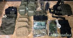 Lotto attrezzatura softair NUOVA – molle, fondine, tasche, cinghie, ecc.