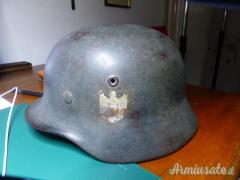 Elmetto tedesco WehermacHt con decal WW2