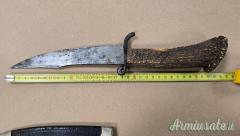 Coltello da caccia manico in corno con tabacchiera origine Germania