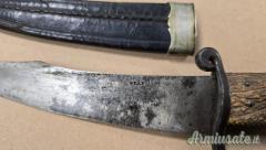 Coltello da caccia manico in corno con tabacchiera origine Germania