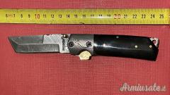 Coltello Perkin - Lama damascata e decorazioni filework