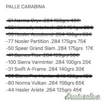 vendo palle varie cal .284 .264