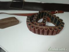 Fodero - cartuccera - bretella in pelle & cuoio
