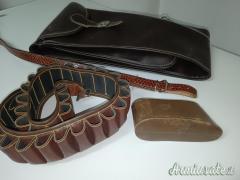 Fodero - cartuccera - bretella in pelle & cuoio