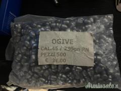 Ogive CAL 45/230GR  RN  500pz