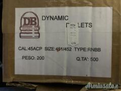 Dynamic Bullets 45ACP SIZE:452 RNBB Peso.200