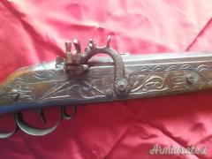 Raro Fucile a Miccia (Matchlock) Orientale - Antico Originale - Calcio interamente Scolpito