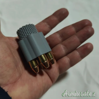 Speed loader per revolver 6 colpi calibro .357 Magnum e .38 Special.