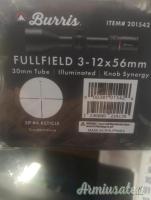 OTTICA DI MARCA BURRIS MODELLO FULLFIELD 3-12 X 56 TUBO DA 30MM ILLUMINATO