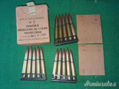 Scatolino con lastrine di munizioni enfield