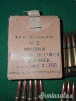 Scatolino con lastrine di munizioni enfield