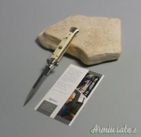 Coltello a scatto Cm.23 Mod.Sbpia/23 Polimero imitazione avorio bianco -Italian stiletto