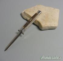 Coltello a scatto Cm.23 Mod.Maltese Corno di cervo reale naturale/2 - Italian stiletto