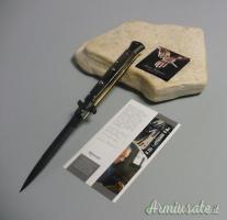 Coltello a scatto Cm.28 Mod.Black Mamba/28-1 Corno di bufalo scuro lucido di montagna