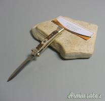 Coltello a scatto Cm.23 Mod.Maltese Corno di cervo reale naturale/2 - Italian stiletto