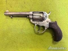 Pistola a rotazione Colt, Lightning 1875, Nichelata, Arma antica, .38