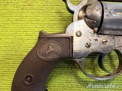 Pistola a rotazione Colt, Lightning 1875, Nichelata, Arma antica, .38