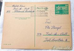 Cartolina d'epoca “REPUBBLICA DEMOCRATICA TEDESCA” viaggiata con annullo postale del 1981