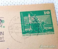 Cartolina d'epoca “REPUBBLICA DEMOCRATICA TEDESCA” viaggiata con annullo postale del 1981