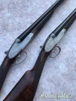 Doppietta coppia Breda Roma gemini cal 12 canne 71 anno 1950 numerate complete di valigetta