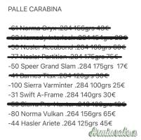 vendo palle varie cal .284 .264