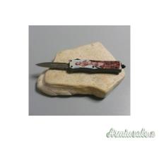 Coltello a scatto frontale Cm.22,50 Mod.Extreme damasco fantasy -Stiletto automatico