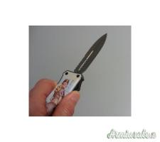 Coltello a scatto frontale Cm.22,50 Mod.Extreme damasco fantasy -Stiletto automatico