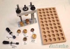 PRESSA OMV DUE STAZIONI DA CAL 36/410 A CAL 12 E ACCESSORI