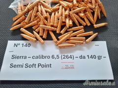 n° 140 palle Cal. 6,5 (264) da 140 gr - Semi Soft Point
