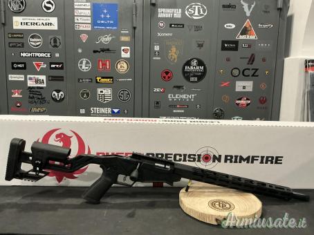 Carabina bolt action marca RUGER modello PRECISION RIMFIRE Calibro 22lr lunghezza canna 18”