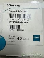 ZEISS VICTORY DIAVARI 6-24X56 T* RETICOLO CROCE ,  ILLUMINATO