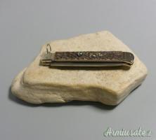 Coltello a scatto Cm.28 Mod.Falcon chiusura anello Corno di cervo europeo reale naturale