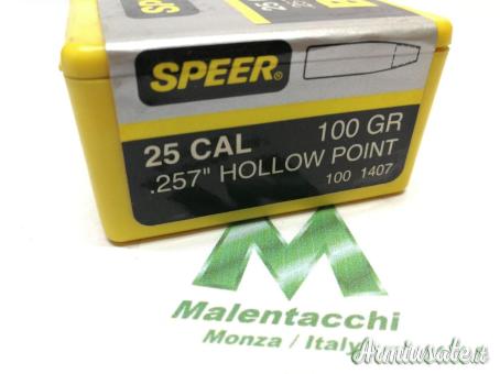 Speer Hollow Point calibro 25 da 100 gr - 257" - confezione da 100 pezzi.
