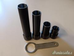 BERETTA BREDA set di 4 strozzatori esterni cal. 12 misure 0.00 - 0.25 - 0.75 - 1.00 + chiave