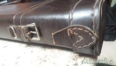 custodia rigida per fucile da caccia in pelle