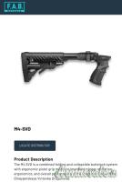 CALCIO TATTICO PIEGHEVOLE M4 SVD SB FAB DEFENSE, per Dragunov e simili. Nuovo.