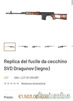 LCT SVD Dragunov Set Completo Premium con Accessori Versione Legno