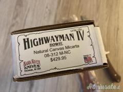 Bark River Highwayman 4 micarta naturale