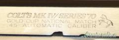 Colt Gold Cup National Match Serie 70